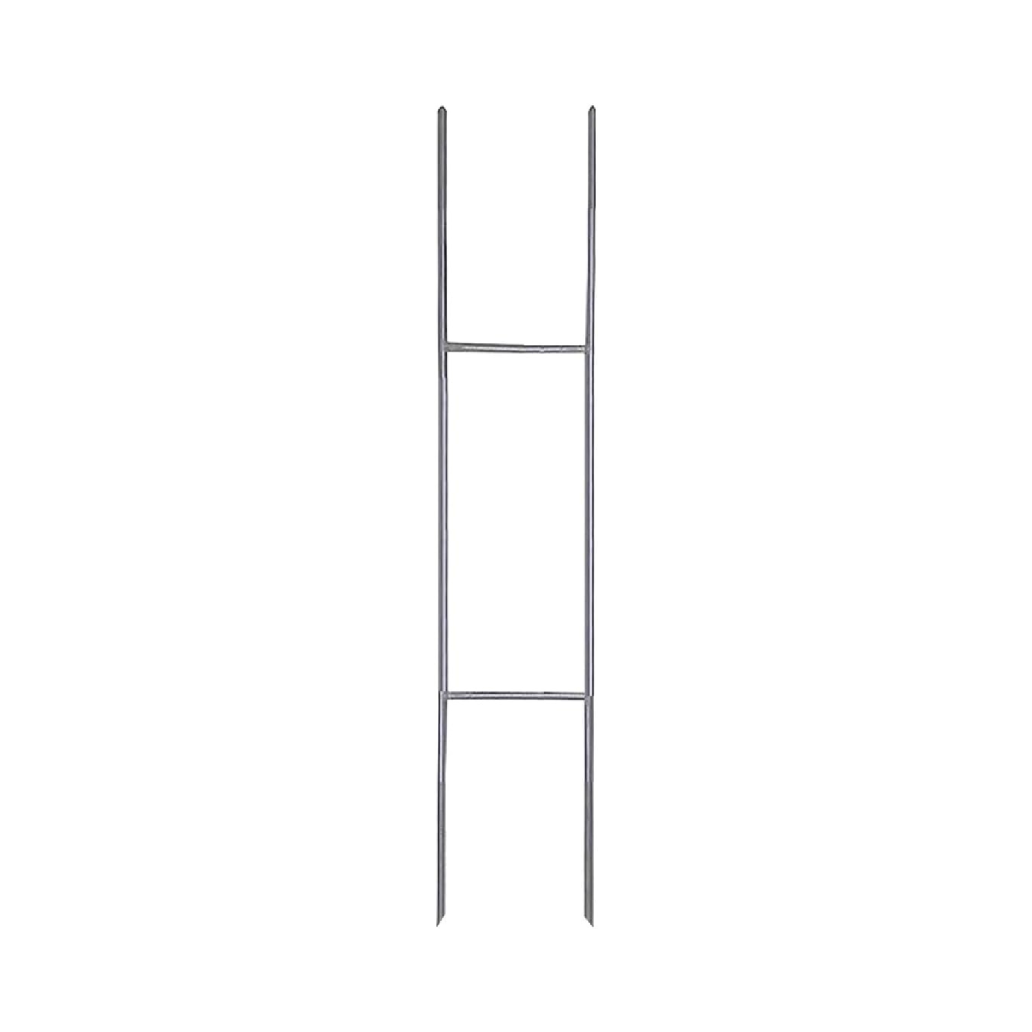 Western Steel & Wire 6x30 Inch H Stakes w Rounded & Angled Ends for Corrugated Plastic Yard Signs, 50/Box